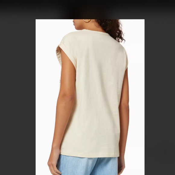 Pinko Beige Graphic Tee with Car Design - Picture 4 of 14